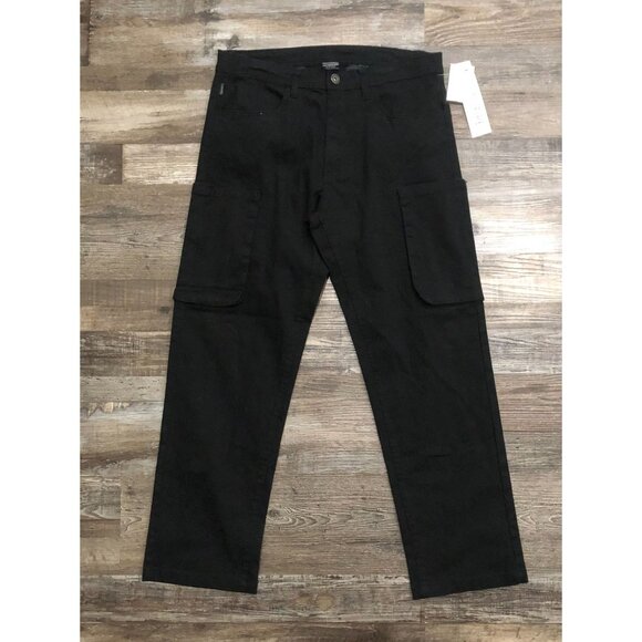 Ring of Fire Mens 32x30 Black Cargo Pants New with Tags - Picture 1 of 4